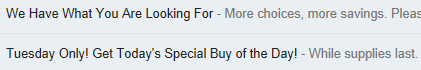 Example of email subject line