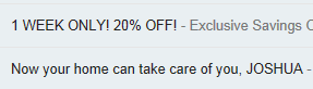 Example of scarcity in email marketing