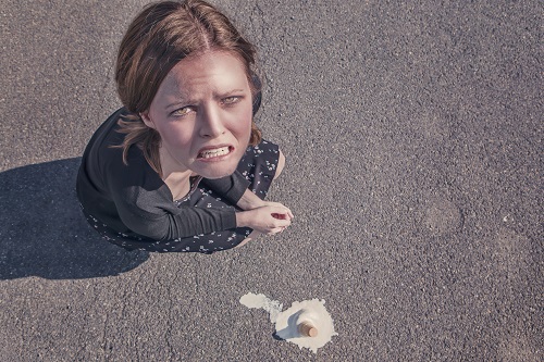 Woman said because she dropped her ice cream; Courtesy of Gratisography.com