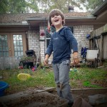 Splashing wet mud